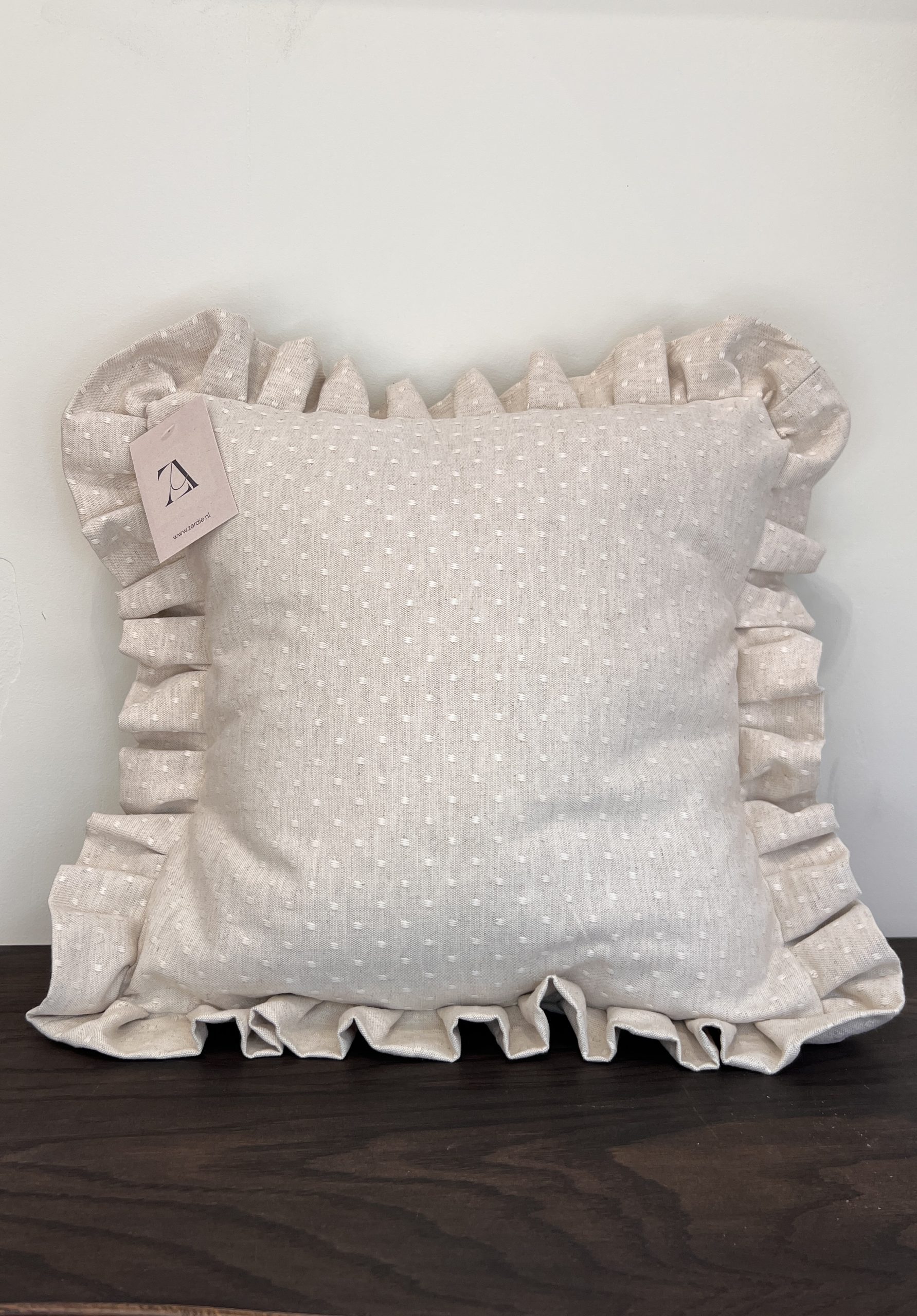 Kussenhoes - beige stip